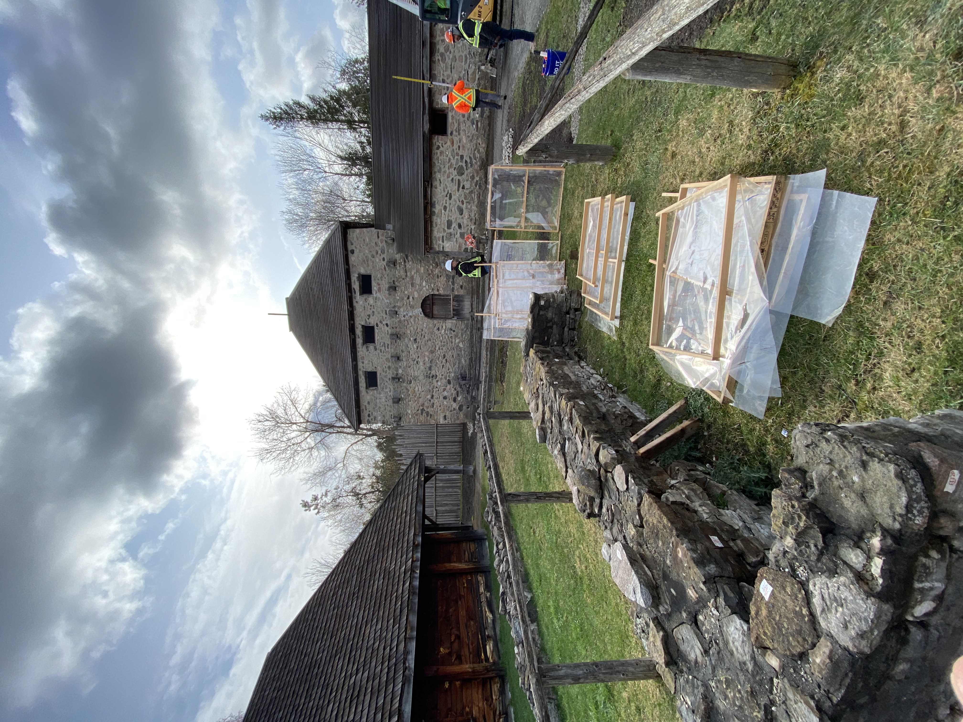 Sainte-Marie Among the Hurons fireplace ruins conservation